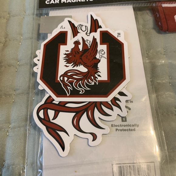 South Carolina Gamecocks Fan 6-Pc Car Set NEW Koozie Lanyard Car coasters & more - Picture 8 of 13